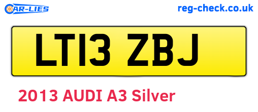 LT13ZBJ are the vehicle registration plates.