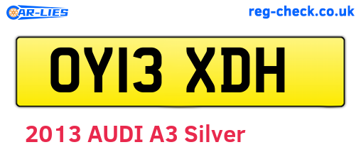OY13XDH are the vehicle registration plates.