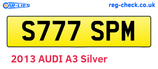 S777SPM are the vehicle registration plates.