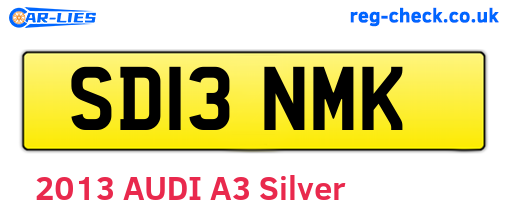 SD13NMK are the vehicle registration plates.