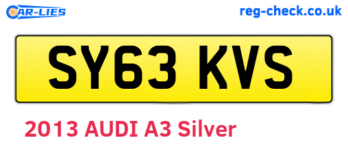 SY63KVS are the vehicle registration plates.