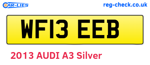 WF13EEB are the vehicle registration plates.
