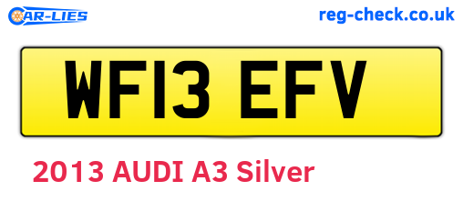 WF13EFV are the vehicle registration plates.