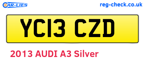 YC13CZD are the vehicle registration plates.