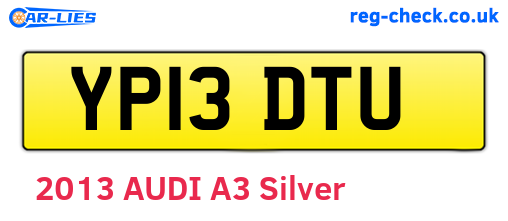 YP13DTU are the vehicle registration plates.