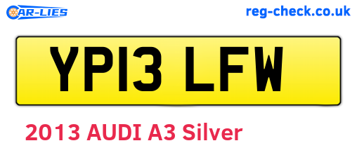 YP13LFW are the vehicle registration plates.