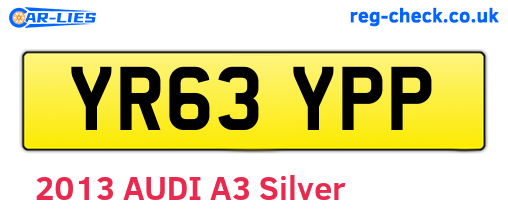 YR63YPP are the vehicle registration plates.