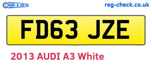FD63JZE are the vehicle registration plates.