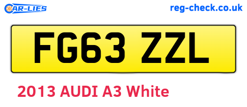 FG63ZZL are the vehicle registration plates.
