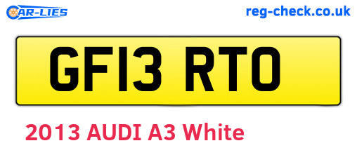 GF13RTO are the vehicle registration plates.