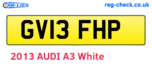 GV13FHP are the vehicle registration plates.