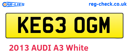 KE63OGM are the vehicle registration plates.