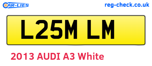 L25MLM are the vehicle registration plates.