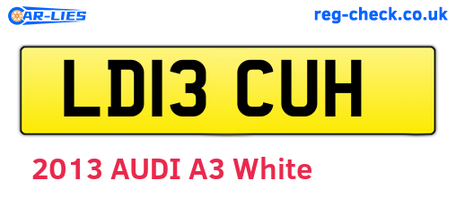 LD13CUH are the vehicle registration plates.