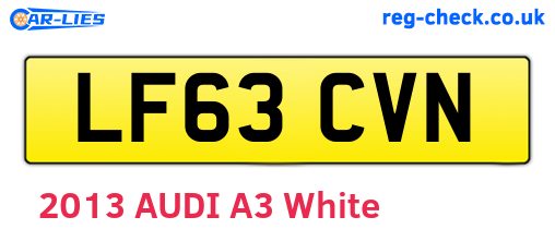 LF63CVN are the vehicle registration plates.
