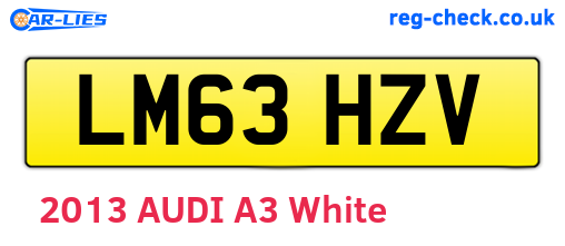 LM63HZV are the vehicle registration plates.