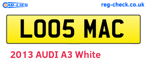 LO05MAC are the vehicle registration plates.