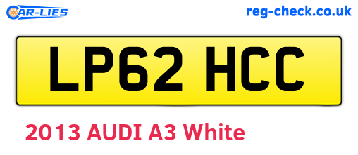 LP62HCC are the vehicle registration plates.