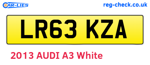 LR63KZA are the vehicle registration plates.