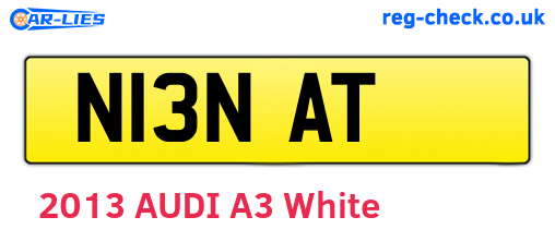 N13NAT are the vehicle registration plates.