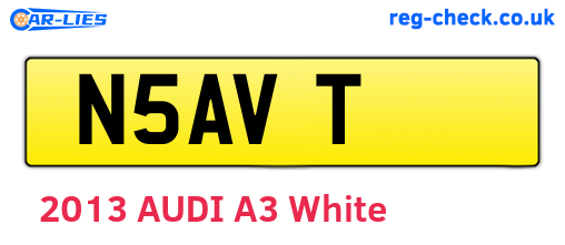 N5AVT are the vehicle registration plates.