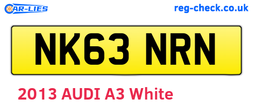 NK63NRN are the vehicle registration plates.