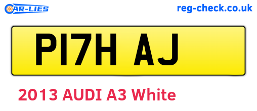 P17HAJ are the vehicle registration plates.