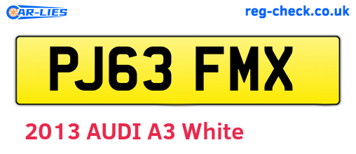 PJ63FMX are the vehicle registration plates.
