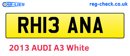 RH13ANA are the vehicle registration plates.
