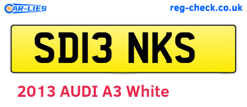 SD13NKS are the vehicle registration plates.
