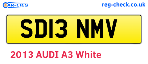 SD13NMV are the vehicle registration plates.