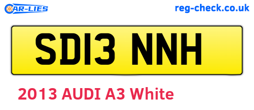 SD13NNH are the vehicle registration plates.