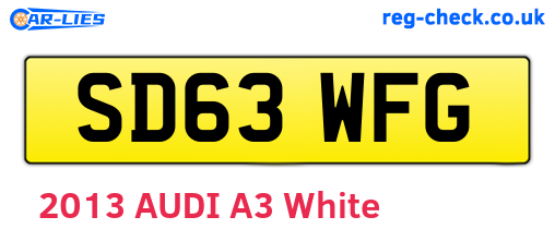 SD63WFG are the vehicle registration plates.
