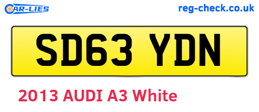 SD63YDN are the vehicle registration plates.