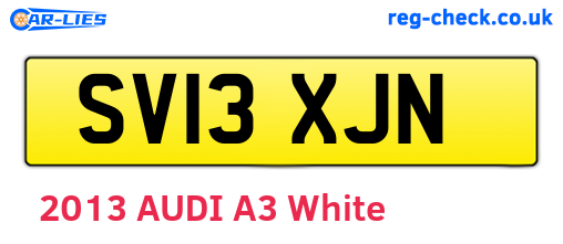 SV13XJN are the vehicle registration plates.