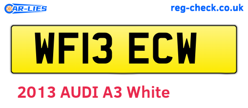 WF13ECW are the vehicle registration plates.