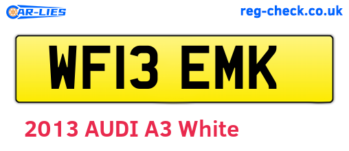 WF13EMK are the vehicle registration plates.