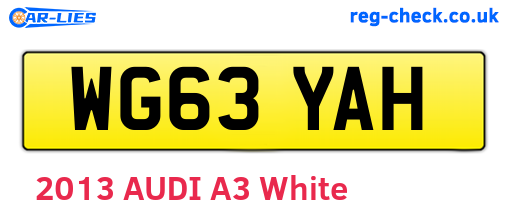 WG63YAH are the vehicle registration plates.