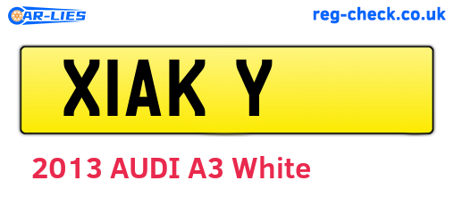 X1AKY are the vehicle registration plates.
