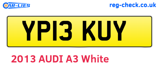 YP13KUY are the vehicle registration plates.