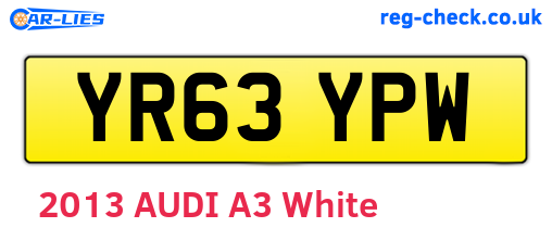 YR63YPW are the vehicle registration plates.