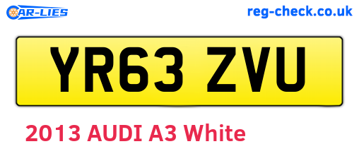 YR63ZVU are the vehicle registration plates.