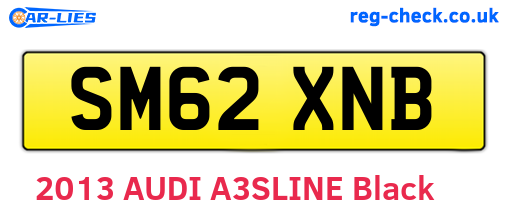 SM62XNB are the vehicle registration plates.