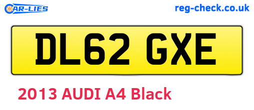 DL62GXE are the vehicle registration plates.
