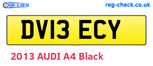 DV13ECY are the vehicle registration plates.