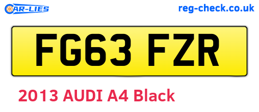 FG63FZR are the vehicle registration plates.