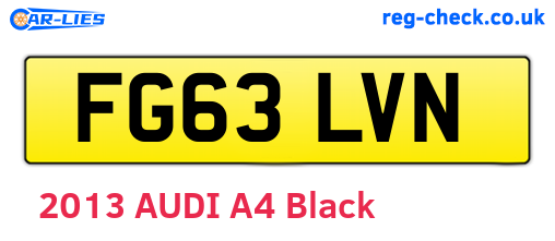 FG63LVN are the vehicle registration plates.
