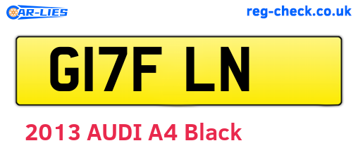 G17FLN are the vehicle registration plates.