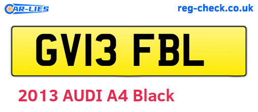 GV13FBL are the vehicle registration plates.