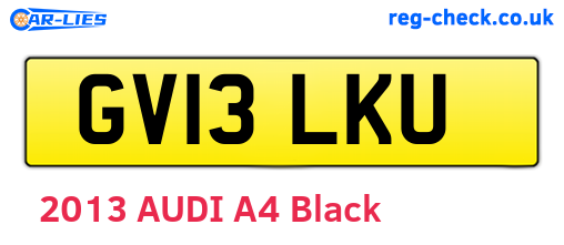 GV13LKU are the vehicle registration plates.